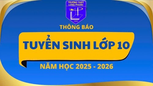 THÔNG BÁO TUYỂN SINH TRỰC TUYẾN LỚP 10 NĂM HỌC 2025–2026