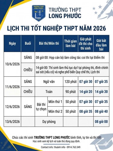 CẨM NANG BỎ TÚI DANH CHO THÍ SINH THI TỐT NGHIỆP THPT 2026