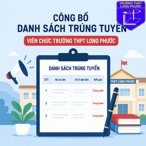 CÔNG NHẬN KẾT QUẢ TUYỂN DỤNG VIÊN CHỨC TRƯỜNG THPT LONG PHƯỚC